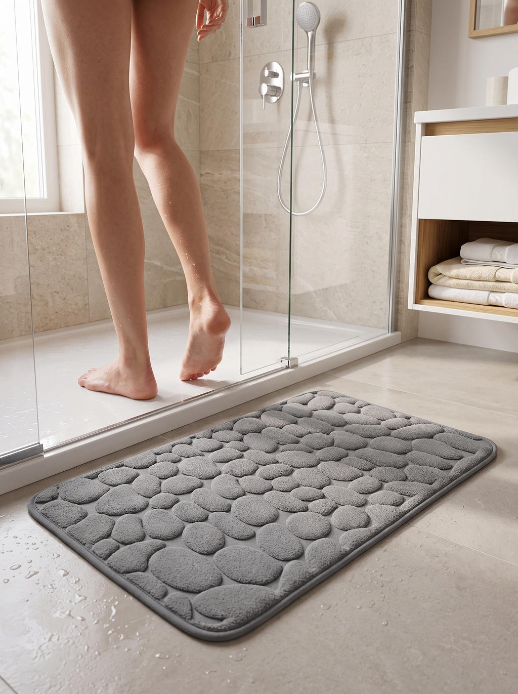 SoftStone Non-Slip Memory Foam Bath Mat