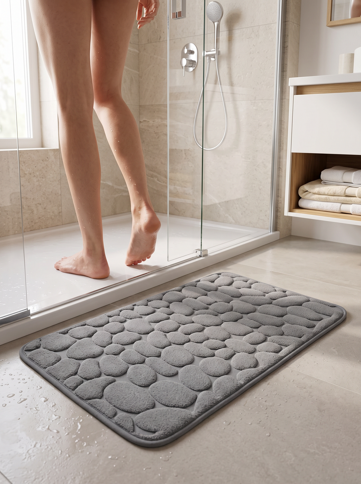 SoftStone Non-Slip Memory Foam Bath Mat