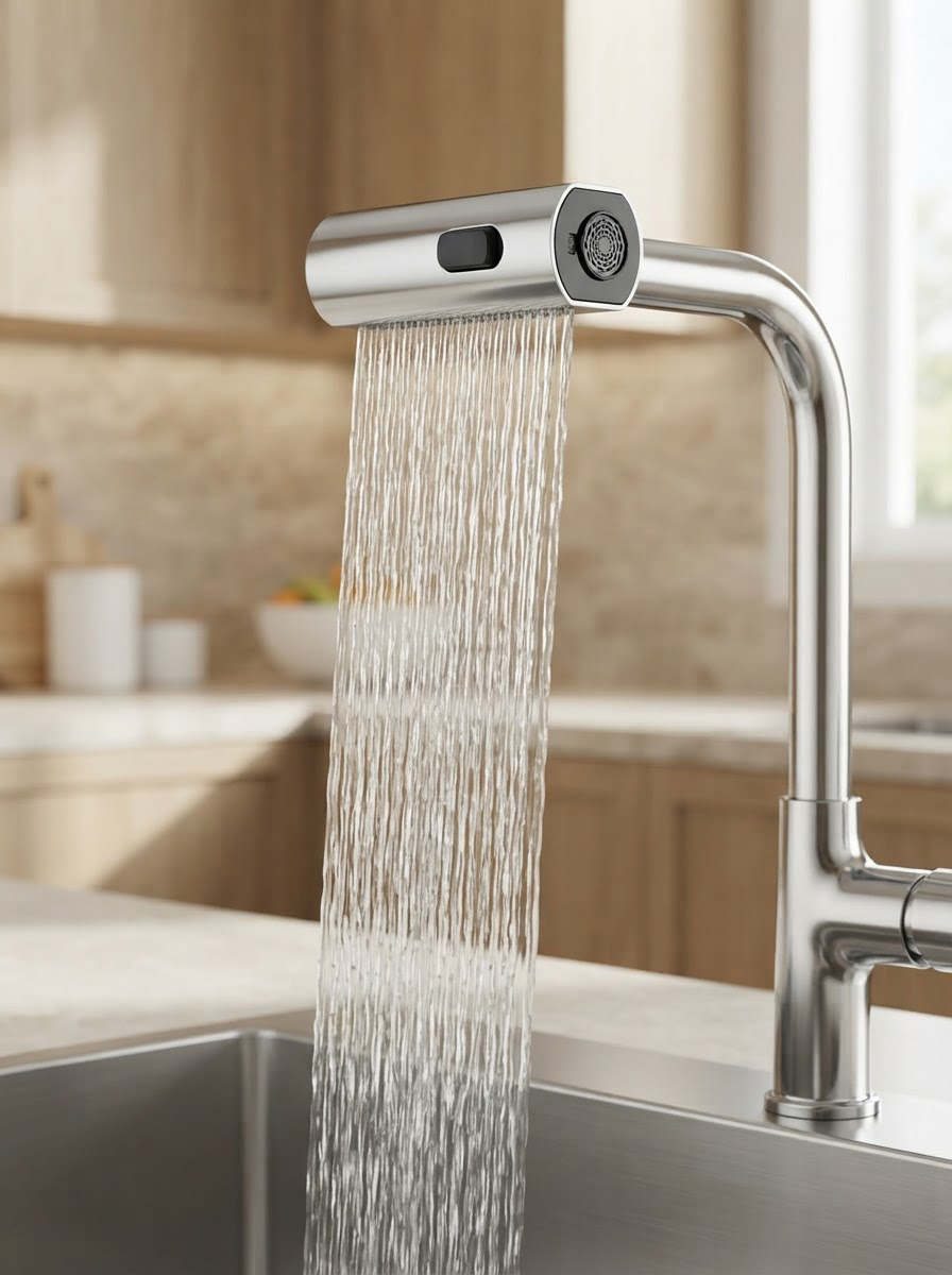 AquaFall 3-in-1 Waterfall Faucet Sprayer Adaptor