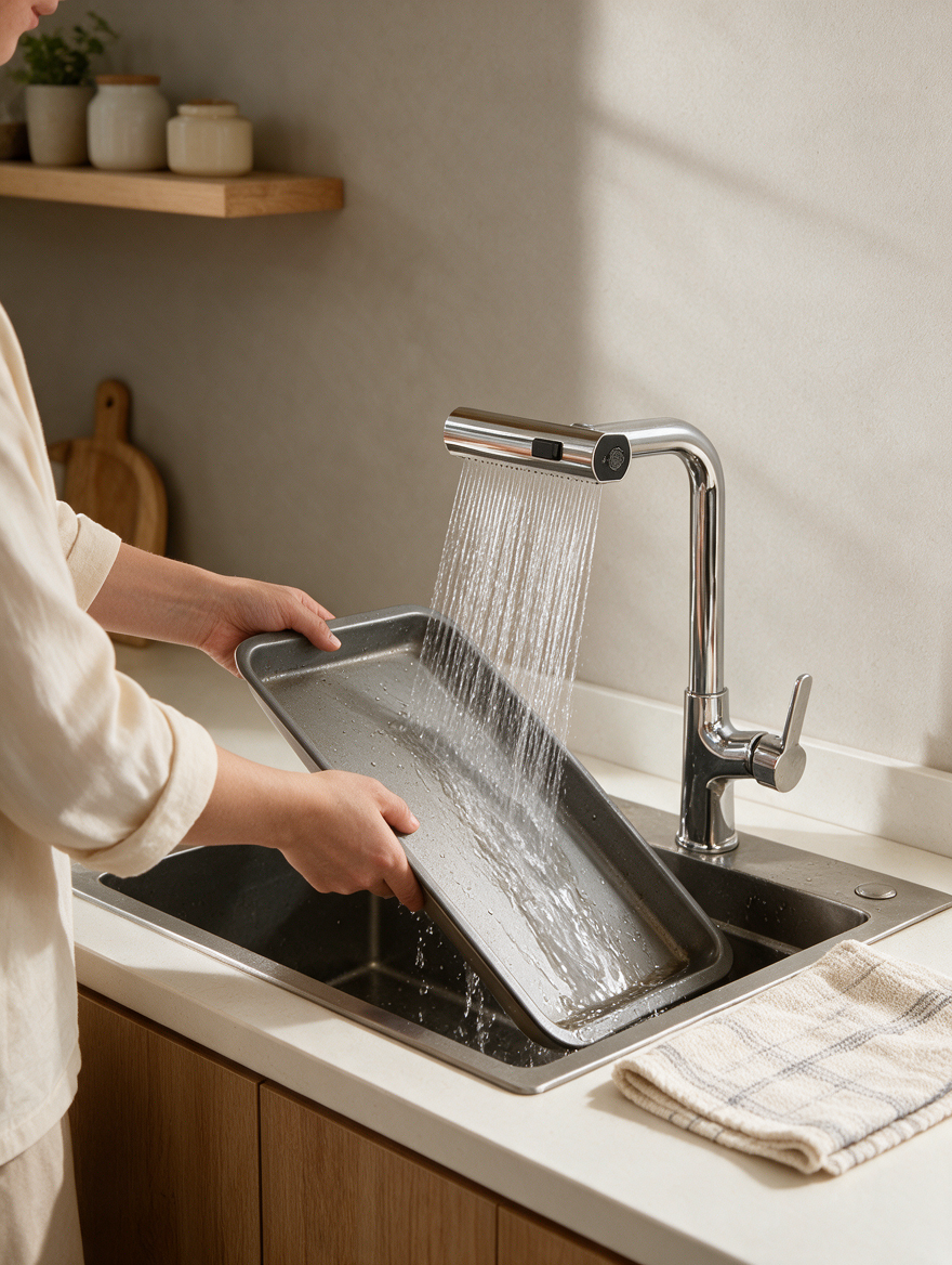 AquaFall 3-in-1 Waterfall Faucet Sprayer Adaptor