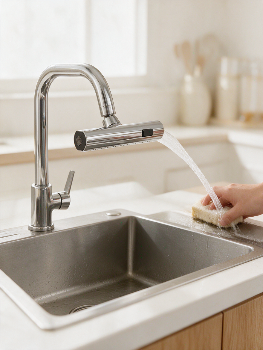 AquaFall 3-in-1 Waterfall Faucet Sprayer Adaptor