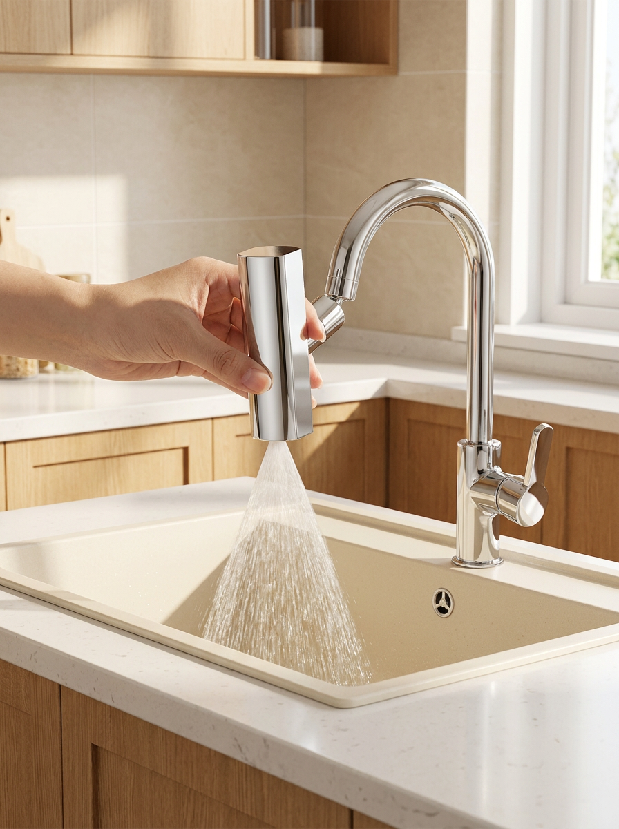 AquaFall 3-in-1 Waterfall Faucet Sprayer Adaptor