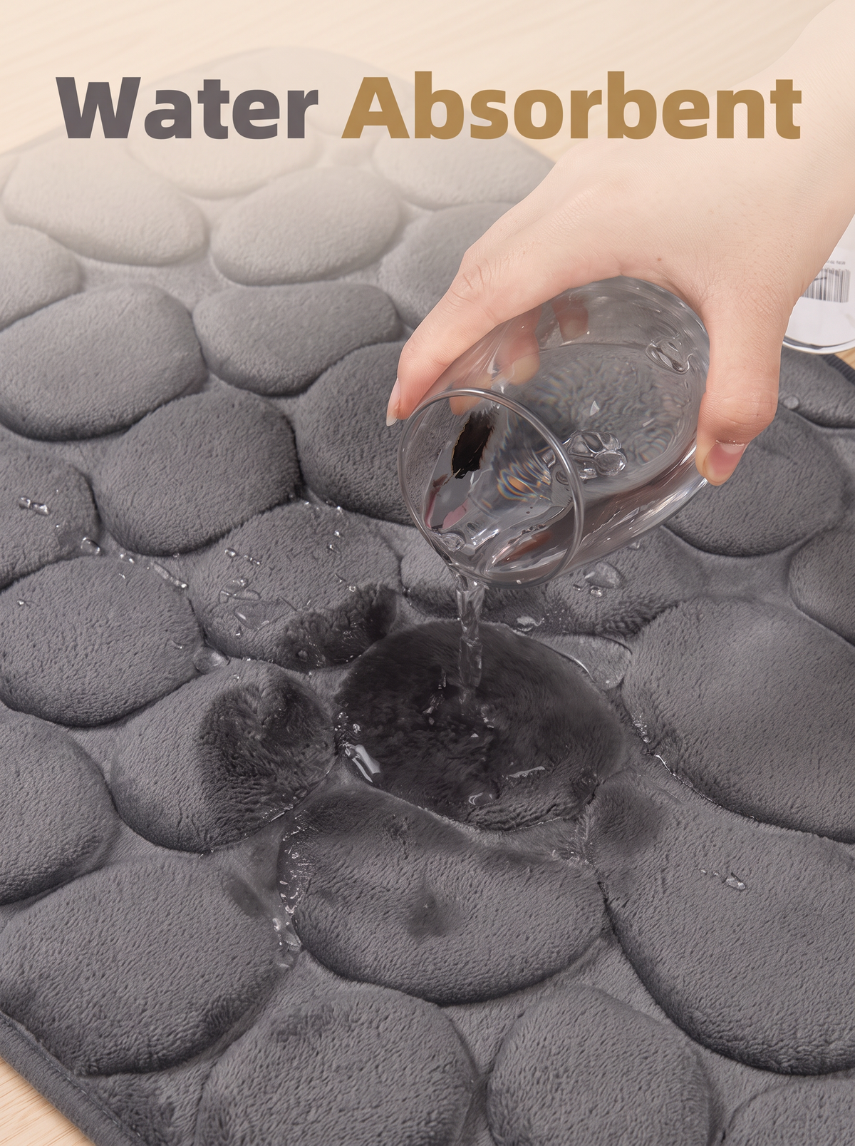 SoftStone Non-Slip Memory Foam Bath Mat