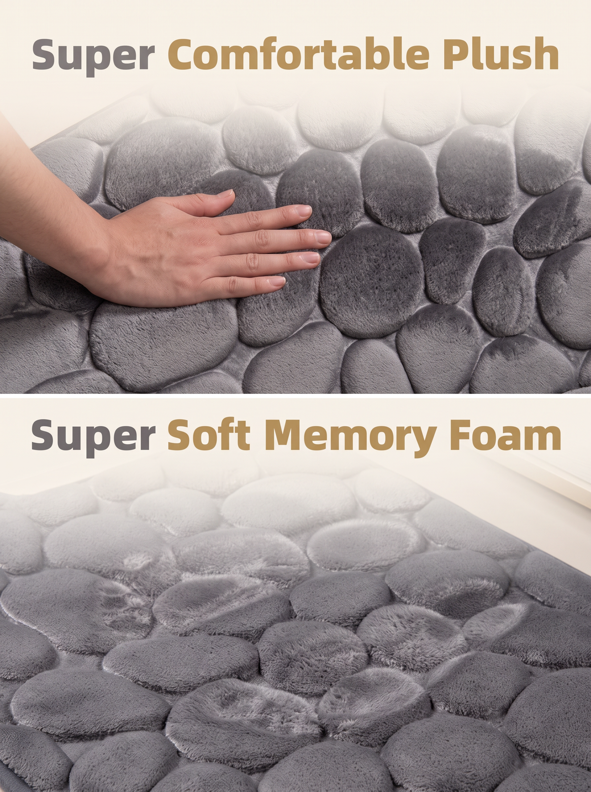 SoftStone Non-Slip Memory Foam Bath Mat
