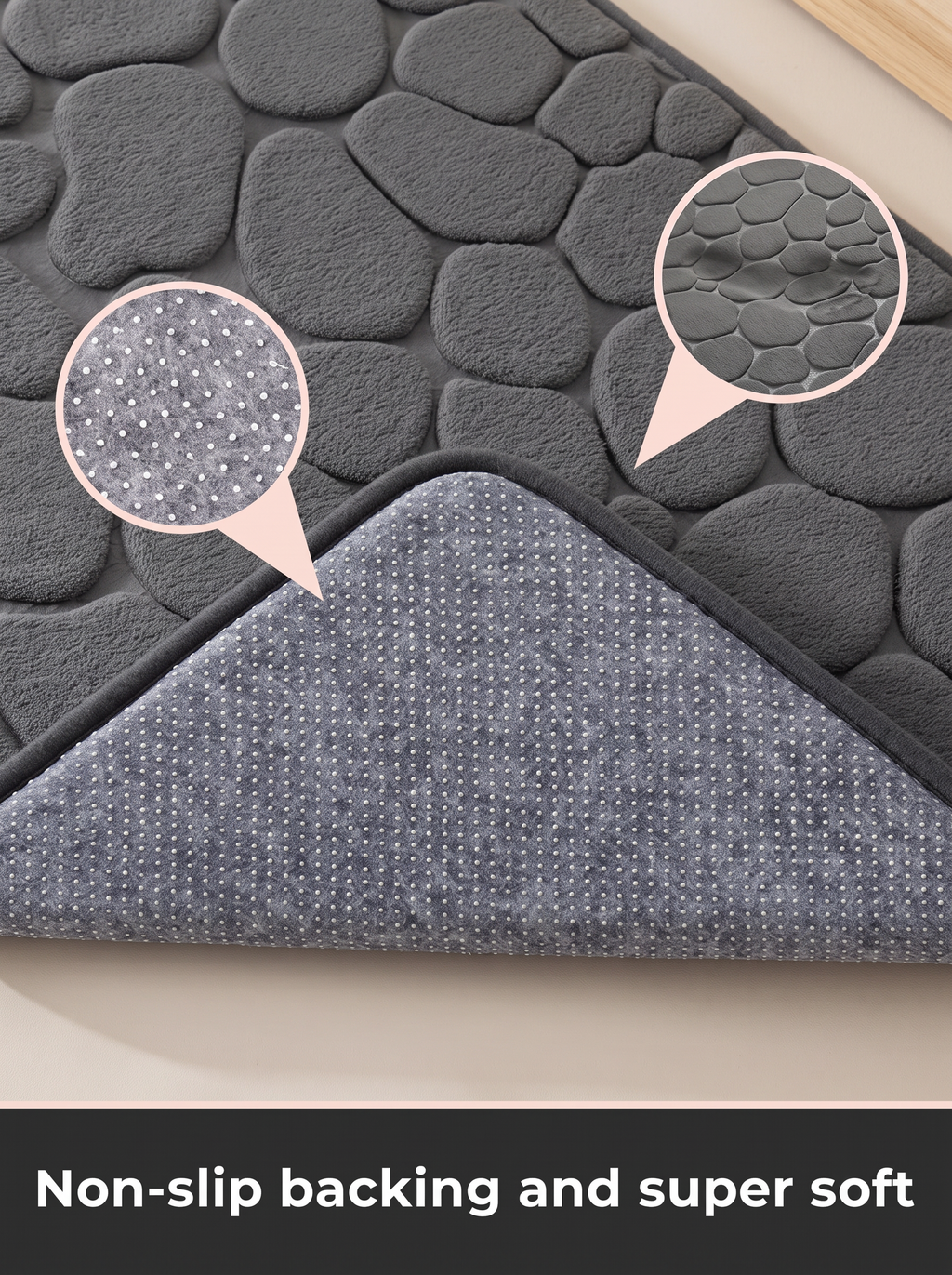 SoftStone Non-Slip Memory Foam Bath Mat